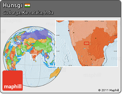 Political Location Map of Hunsgi