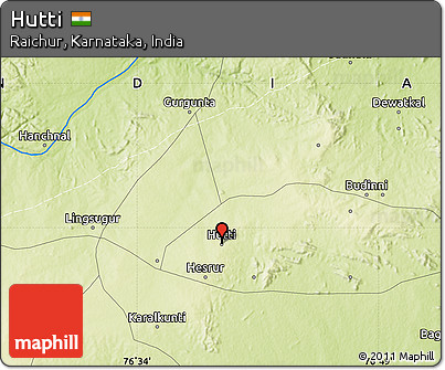 Physical Map of Hutti