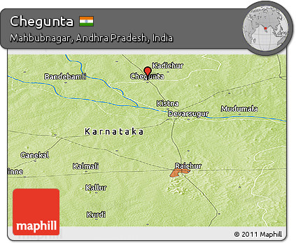 Physical Panoramic Map of Chegunta