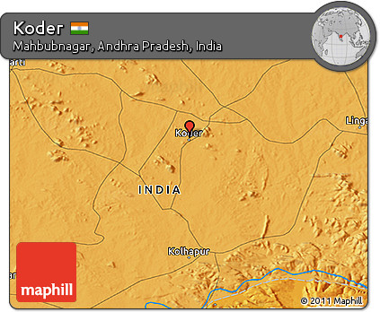Political 3D Map of Koder