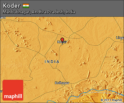Political 3D Map of Koder