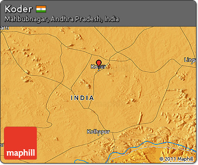 Political 3D Map of Koder