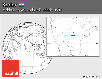 Blank Location Map of Koder