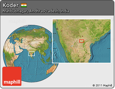 Satellite Location Map of Koder