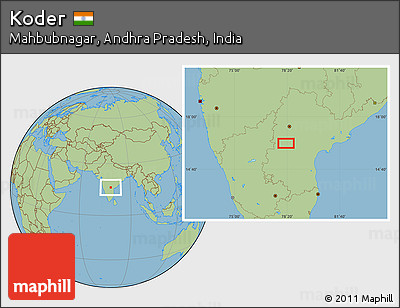 Savanna Style Location Map of Koder