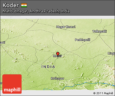 Physical Panoramic Map of Koder