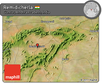 Satellite 3D Map of Remidicherla