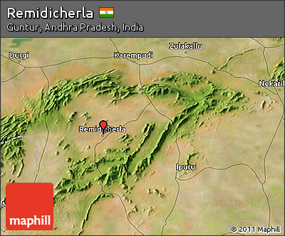 Satellite 3D Map of Remidicherla