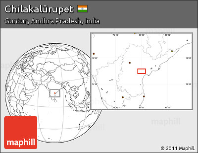 Blank Location Map of Chilakalūrupet