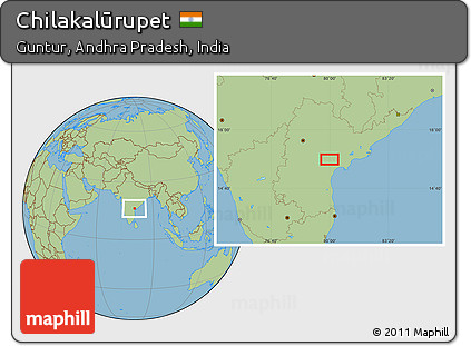 Savanna Style Location Map of Chilakalūrupet