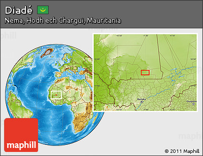 Physical Location Map of Diadé