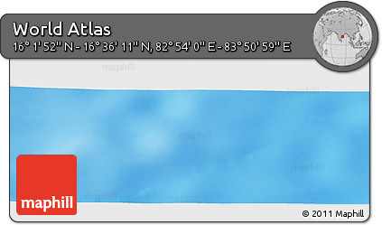 Physical Panoramic Map of the Area around 16° 19' 2" N, 83° 22' 30" E