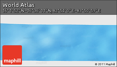 Physical Panoramic Map of the Area around 16° 19' 2" N, 83° 22' 30" E