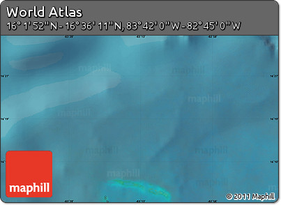 Satellite Map of the Area around 16° 19' 2" N, 83° 13' 29" W