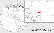 Blank Location Map of the area around 16° 19' 2" N, 84° 4' 29" W
