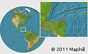 Satellite Location Map of the area around 16° 19' 2" N, 84° 4' 29" W
