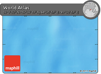 Physical Map of the Area around 16° 19' 2" N, 85° 4' 29" E