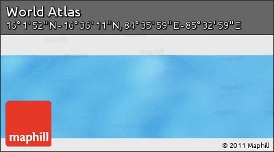 Physical Panoramic Map of the Area around 16° 19' 2" N, 85° 4' 29" E