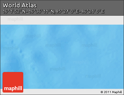 Physical 3D Map of the Area around 16° 19' 2" N, 85° 55' 30" E