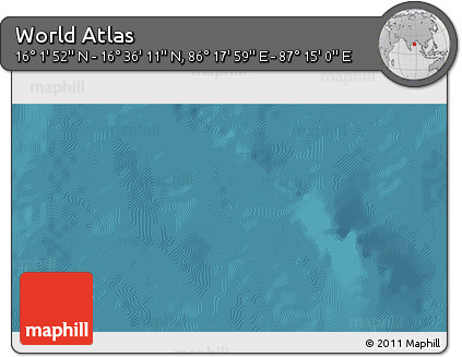 Satellite 3D Map of the Area around 16° 19' 2" N, 86° 46' 30" E