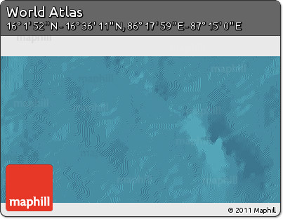 Satellite 3D Map of the Area around 16° 19' 2" N, 86° 46' 30" E