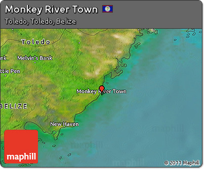 Monkey River Belize Map Free Satellite 3D Map Of Monkey River Town