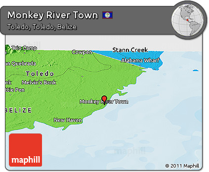 Monkey River Belize Map Free Political Panoramic Map Of Monkey River Town