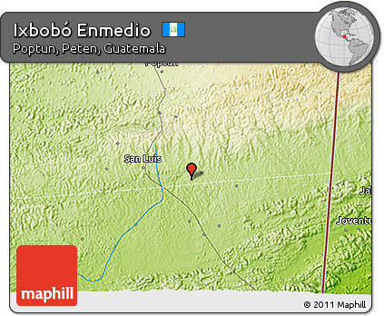 Physical 3D Map of Ixbobó Enmedio
