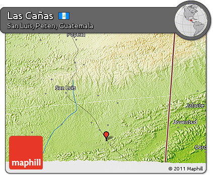Physical 3D Map of Las Cañas