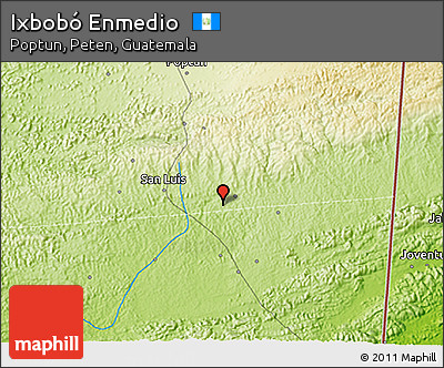 Physical 3D Map of Ixbobó Enmedio