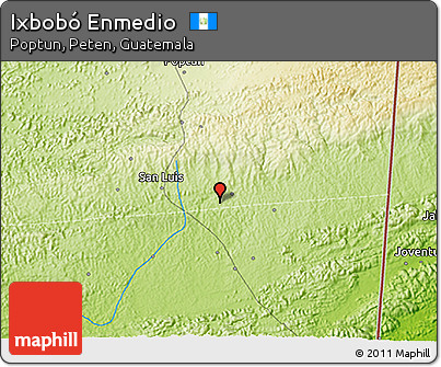 Physical 3D Map of Ixbobó Enmedio