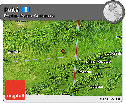 Satellite 3D Map of Poité