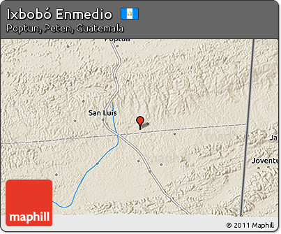 Shaded Relief 3D Map of Ixbobó Enmedio