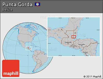 Gray Location Map of Punta Gorda