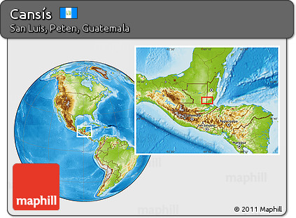 Physical Location Map of Cansís