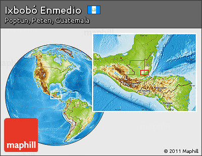 Physical Location Map of Ixbobó Enmedio