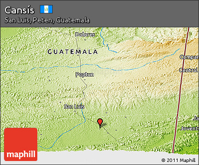 Physical Panoramic Map of Cansís