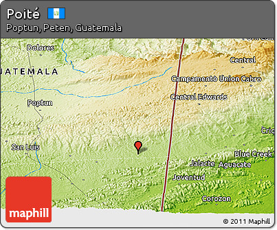 Physical Panoramic Map of Poité