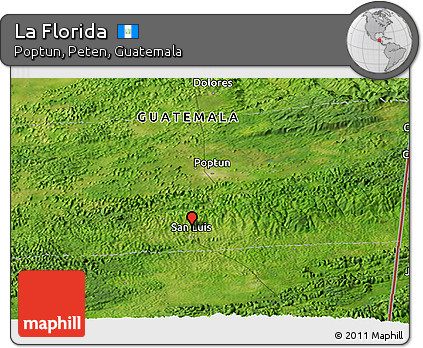 Satellite Panoramic Map of La Florida