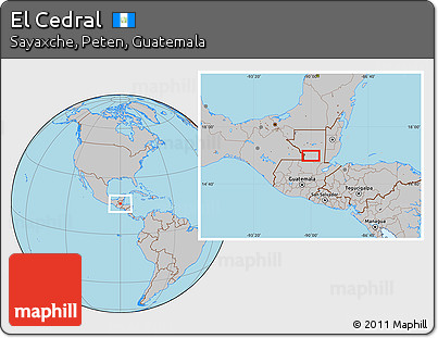 Gray Location Map of El Cedral