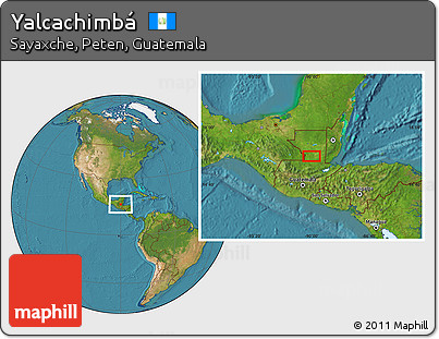 Satellite Location Map of Yalcachimbá