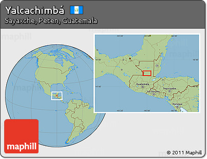Savanna Style Location Map of Yalcachimbá