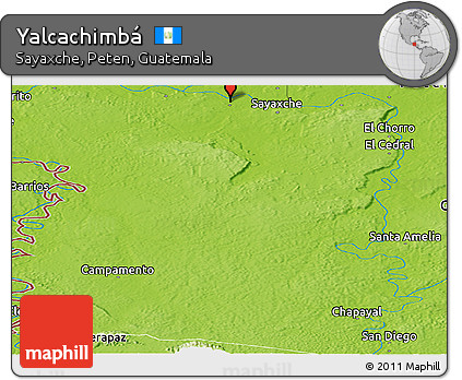 Physical Panoramic Map of Yalcachimbá
