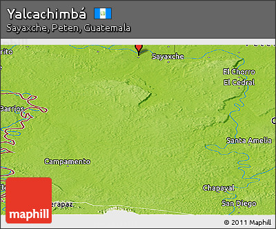 Physical Panoramic Map of Yalcachimbá