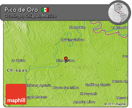 Physical 3D Map of Pico De Oro
