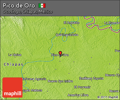 Physical 3D Map of Pico De Oro