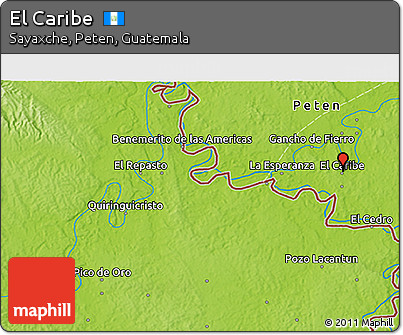 Physical 3D Map of El Caribe