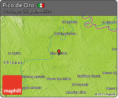 Physical 3D Map of Pico De Oro