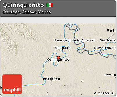 Shaded Relief 3D Map of Quiringuicristo