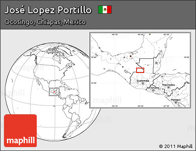 Blank Location Map of José Lopez Portillo
